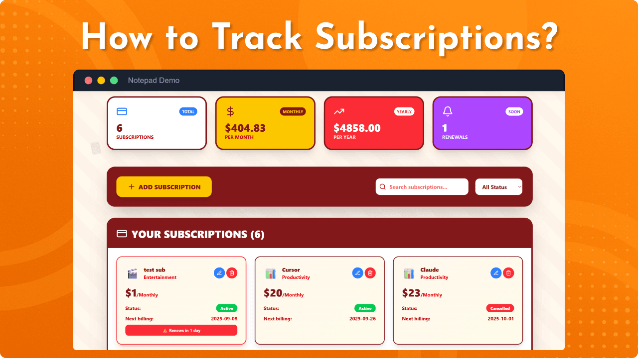 How to Track Subscriptions and Save money?